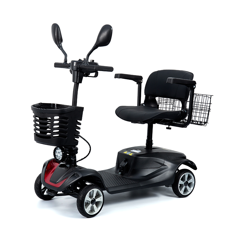 YL-07 4 Wheel Travel Foldable Electric Powered Mobility Scooter with Basket