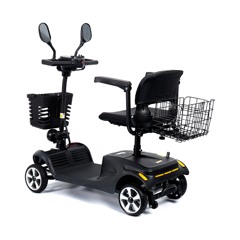 YL-07 4 Wheel Travel Foldable Electric Powered Mobility Scooter with Basket