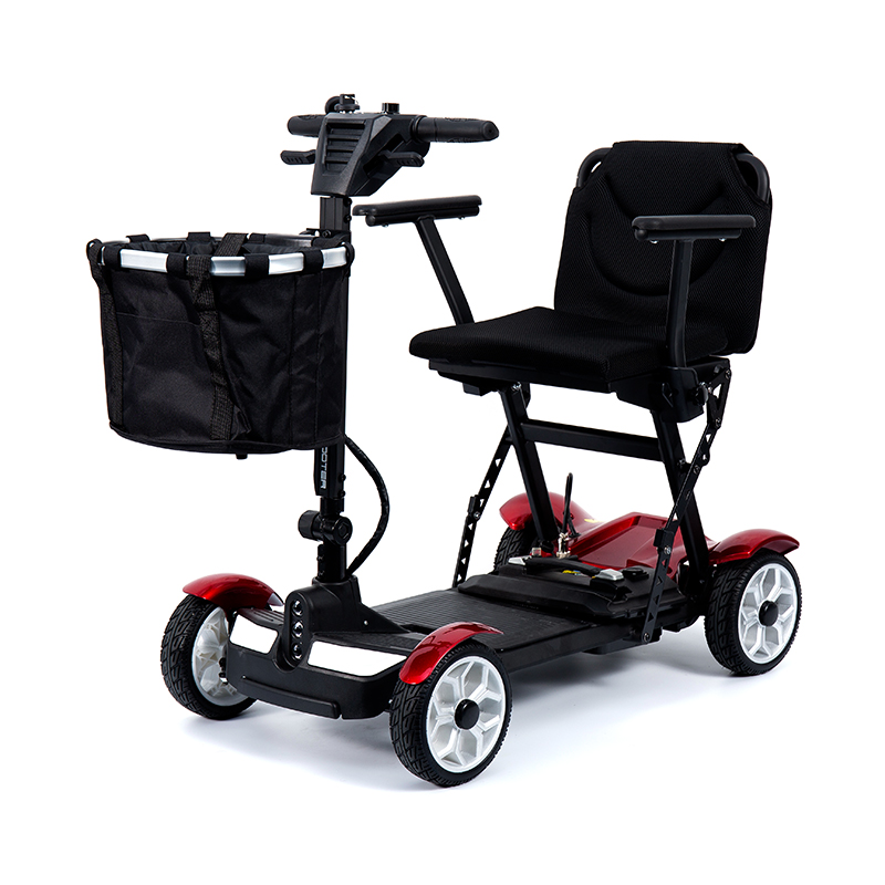 YL-211A 4 Wheels Tourist Electric Scooter for Seniors with LED Headlight, Basket