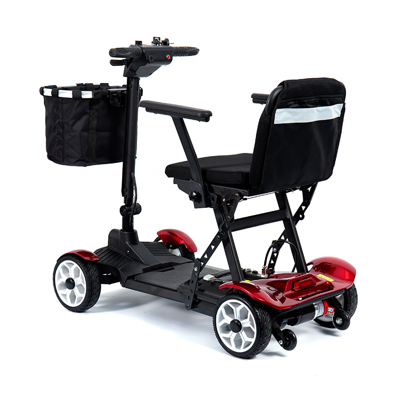 YL-211A 4 Wheels Tourist Electric Scooter for Seniors with LED Headlight, Basket