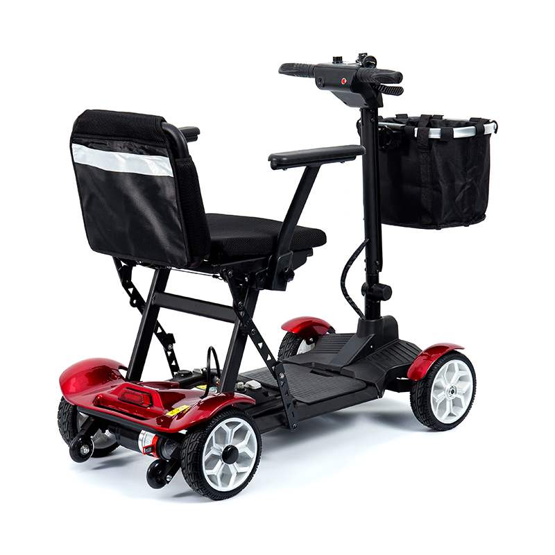 YL-211A 4 Wheels Tourist Electric Scooter for Seniors with LED Headlight, Basket