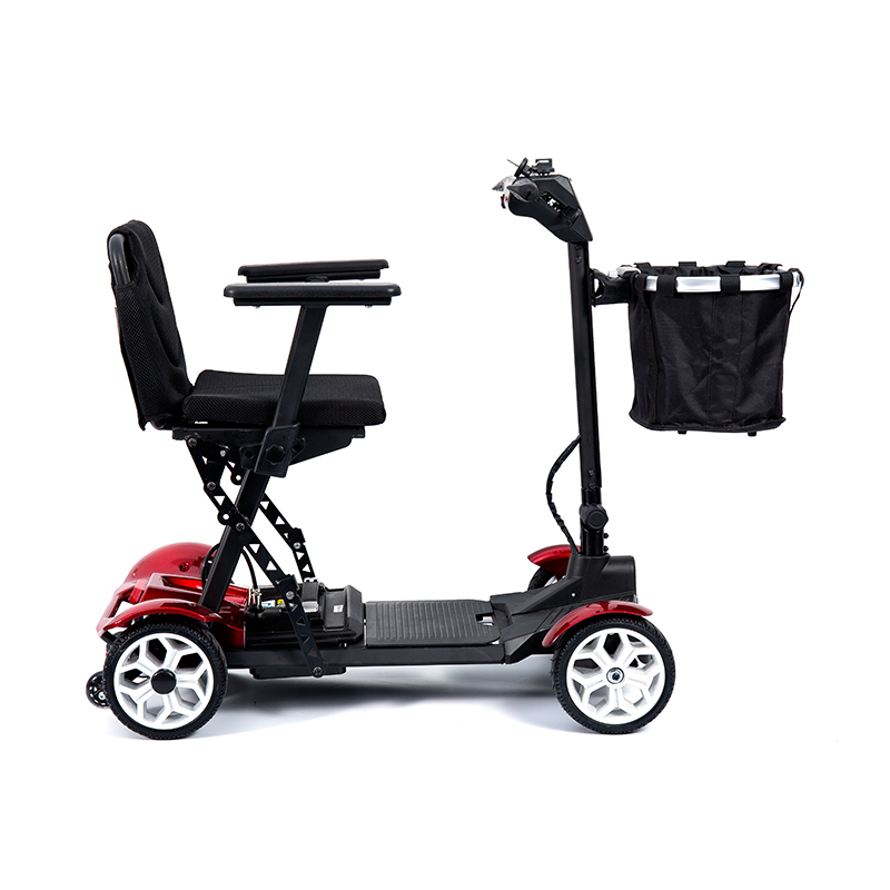 YL-211A 4 Wheels Tourist Electric Scooter for Seniors with LED Headlight, Basket