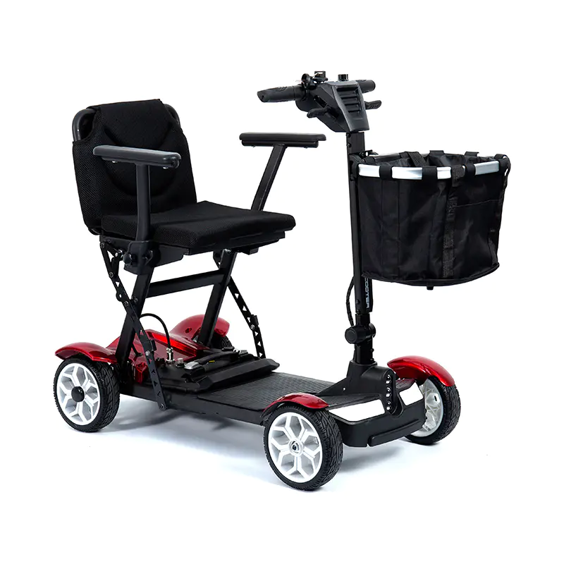 YL-211A 4 Wheels Tourist Electric Scooter for Seniors with LED Headlight, Basket