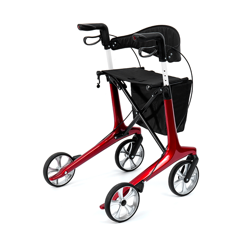 HES-R306 Lightweight Rollator  – Foldable, TPR Wheels, Adjustable, 150kg Weight Capacity