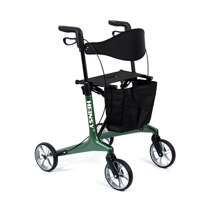 HES-R306 Lightweight Rollator  – Foldable, TPR Wheels, Adjustable, 150kg Weight Capacity