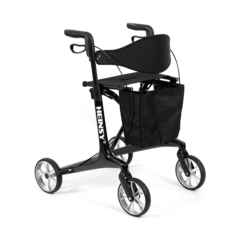 HES-R306 Lightweight Rollator  – Foldable, TPR Wheels, Adjustable, 150kg Weight Capacity