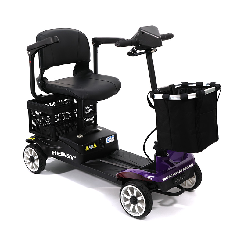 YL-02 Lightweight 4-Wheel Mobility Scooter for Seniors, Featuring a 360° Swivel Seat